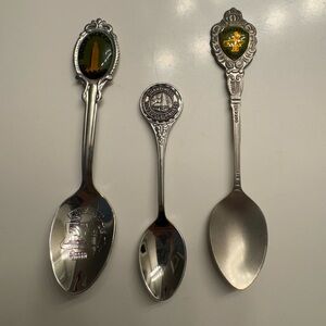 Vintage Souvenir Silver Spoons Baton Rogue La and Tennessee